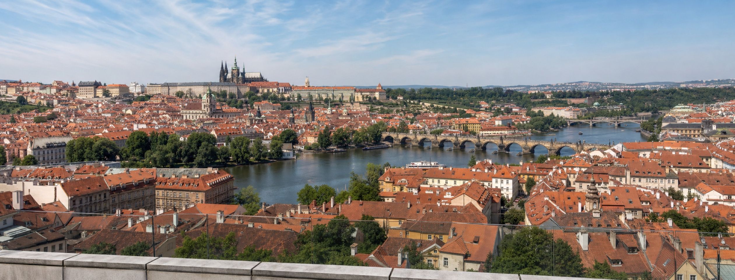 Daylight panorama of Prague